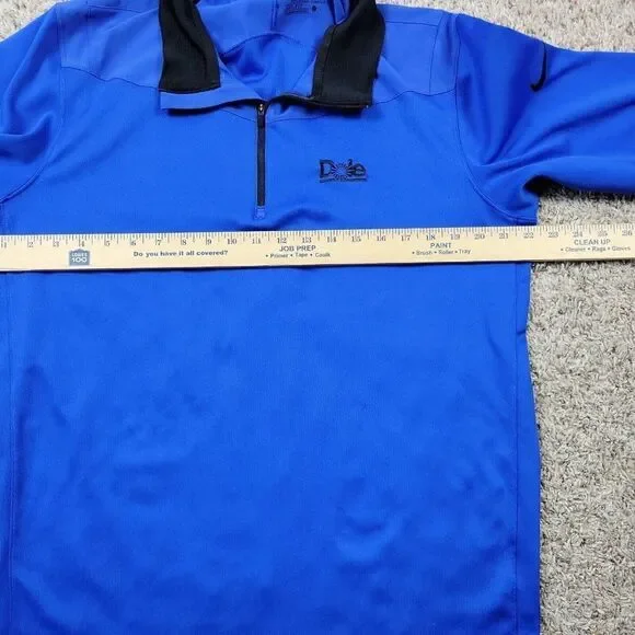 Nike Golf Pullover Mens Large Blue Black Dri Fit Standard Fit Dole Logo - Picture 5 of 8
